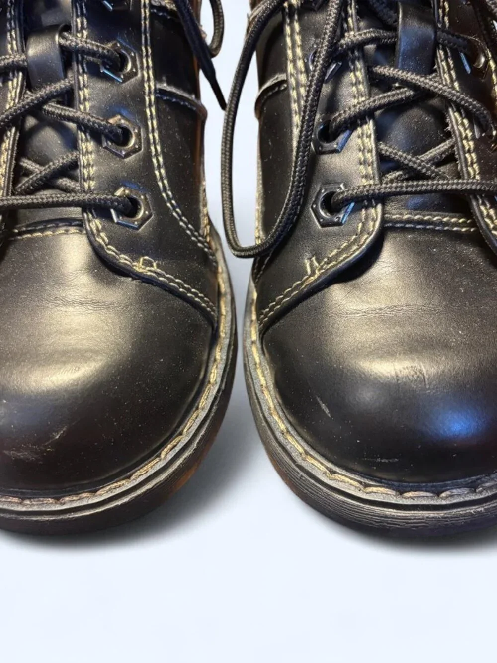 Vintage Y2K Route 66 Chunky Platform Shoes Sz 6 Black Dark Academia Original Box
